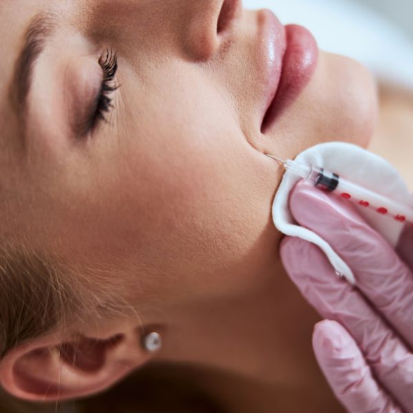 relleno con ácido hialurónico en líneas de marioneta